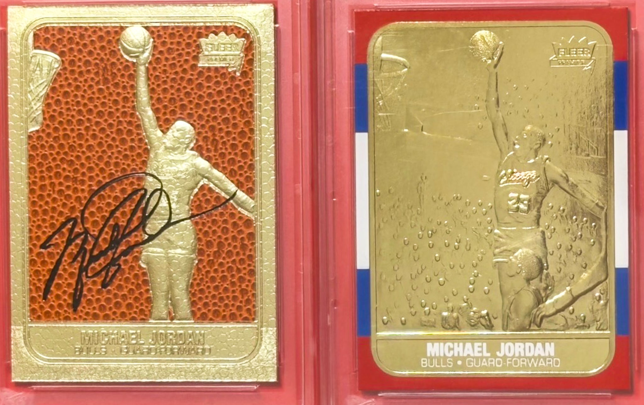 Michael Jordan 23KT Gold Card Lot (2) – WCG GEM MT 10