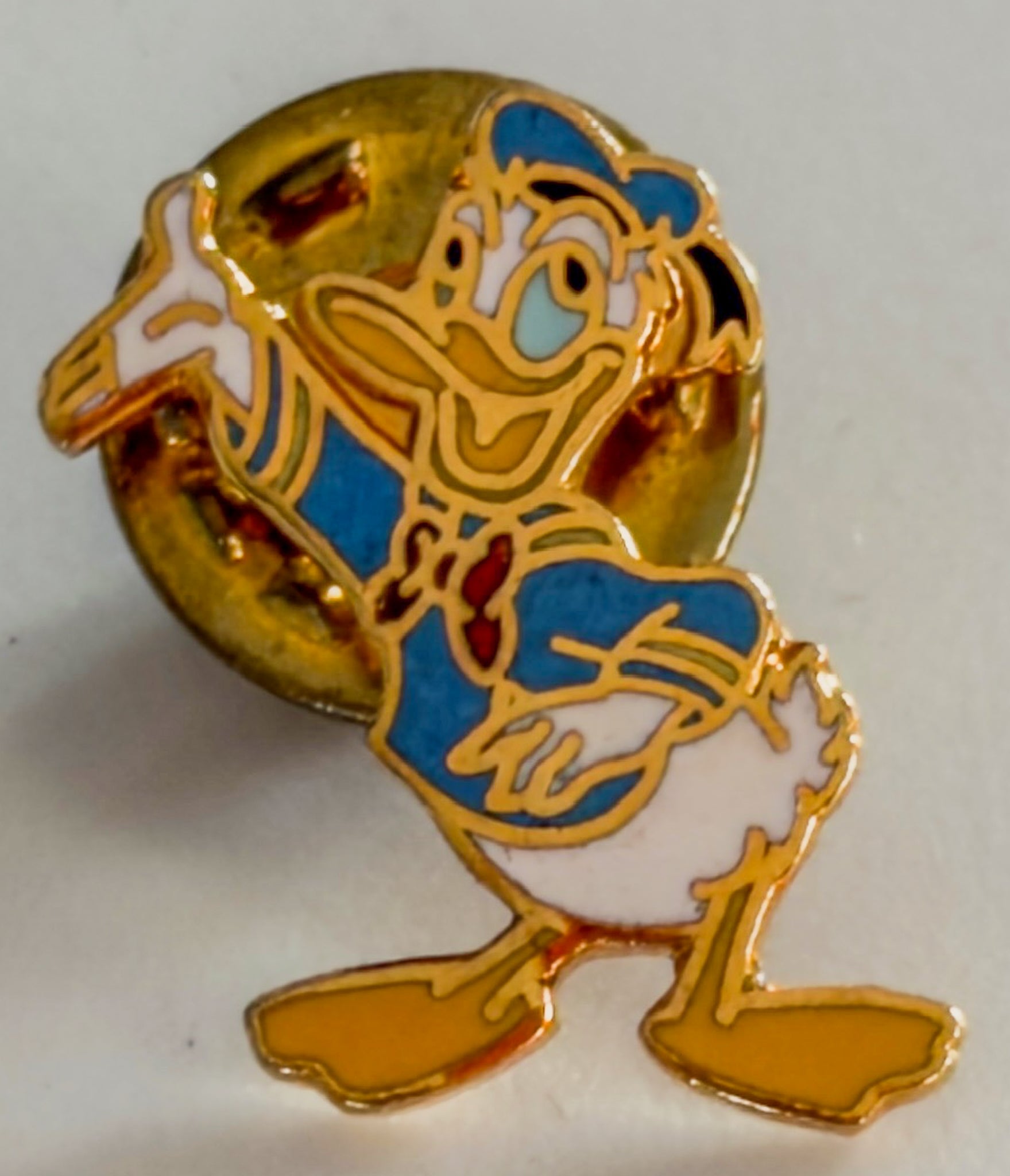 Vintage Disney Donald Duck Enamel Lapel Pin • Classic Cartoon Character Hat Jacket Badge
