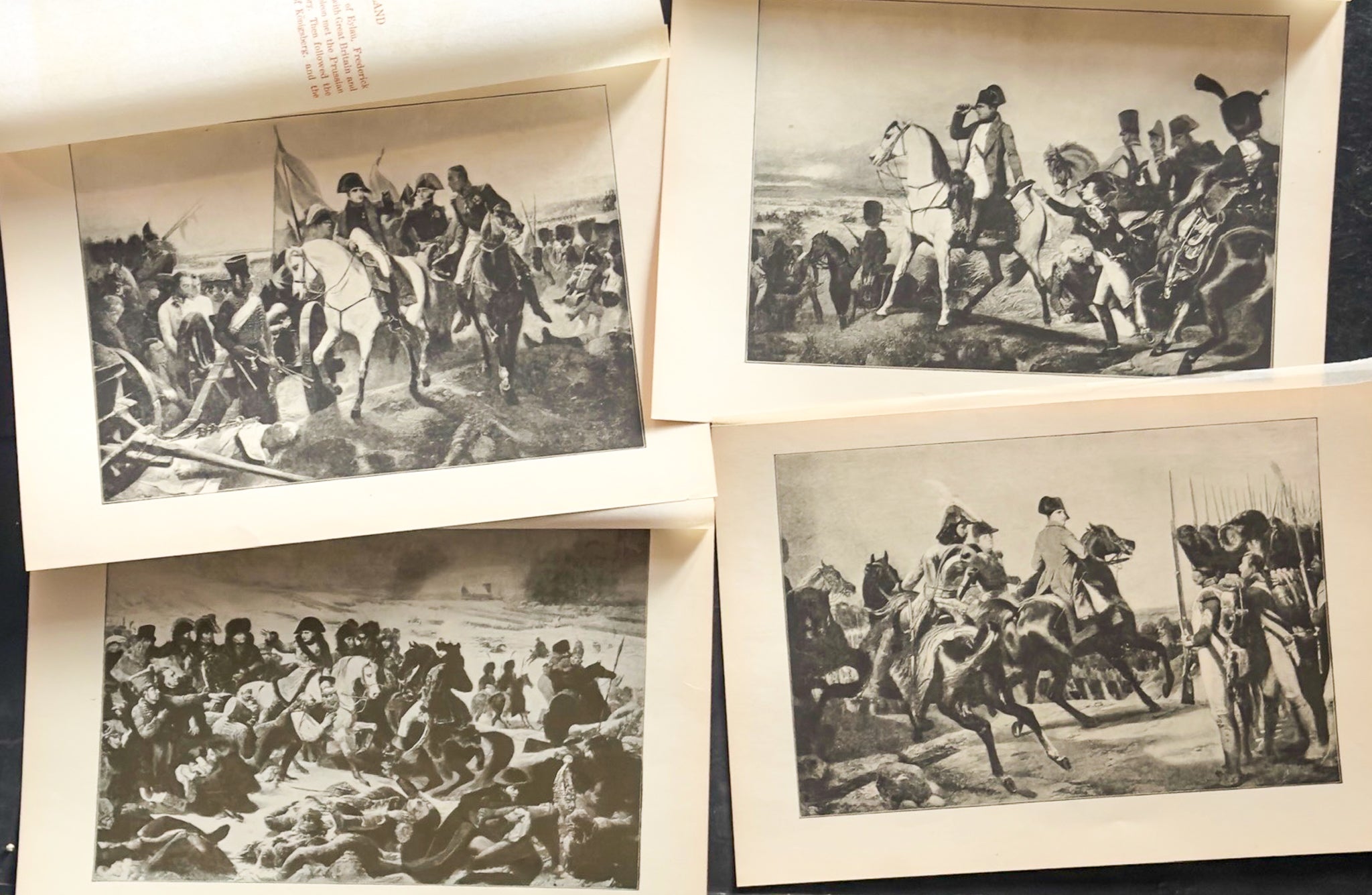 Antique Napoleon Battle Prints Set – Jena Eylau Friedland Wagram Lithographs