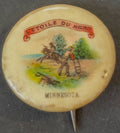 Antique Sweet Caporal Minnesota Button L’Etoile du Nord State Seal Tobacco Pin