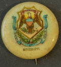 Antique Sweet Caporal Mississippi State Seal Tobacco Premium Pinback Button