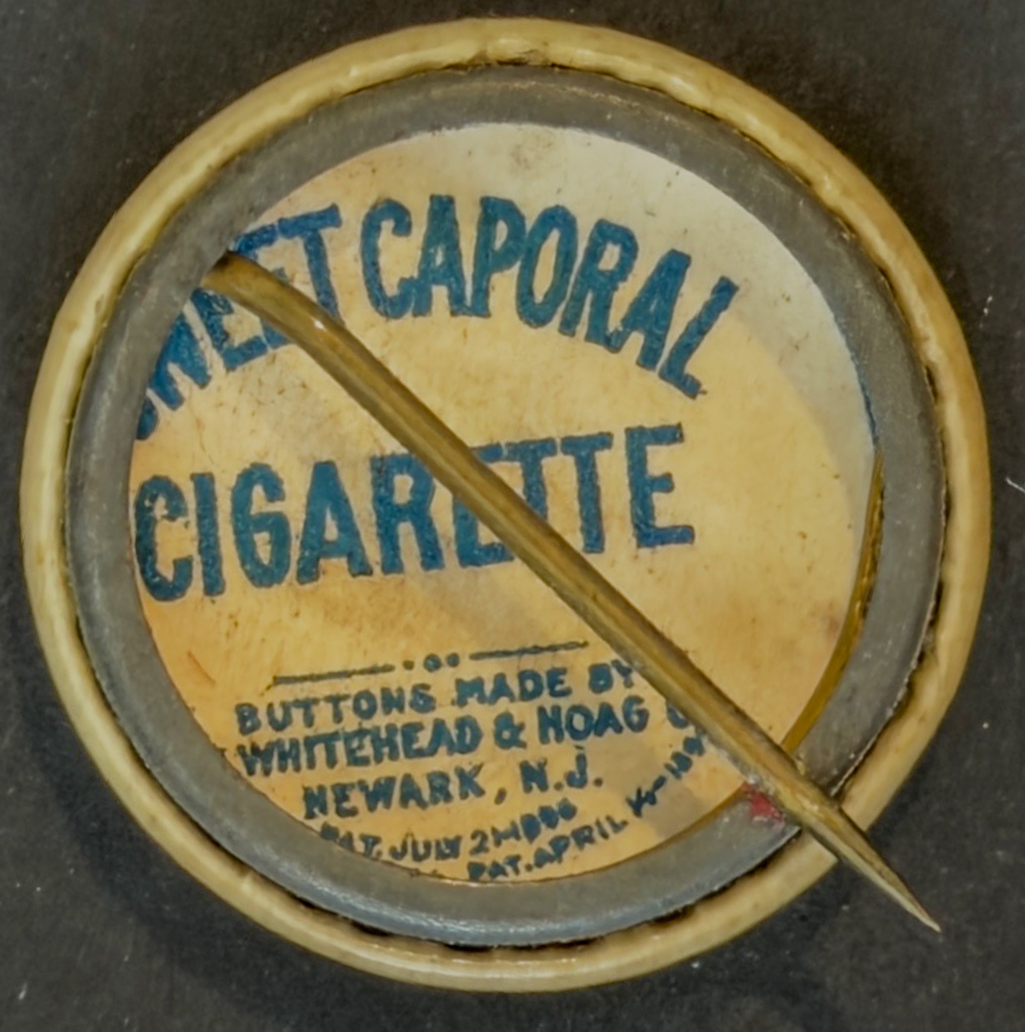 Antique Sweet Caporal Mississippi State Seal Tobacco Premium Pinback Button