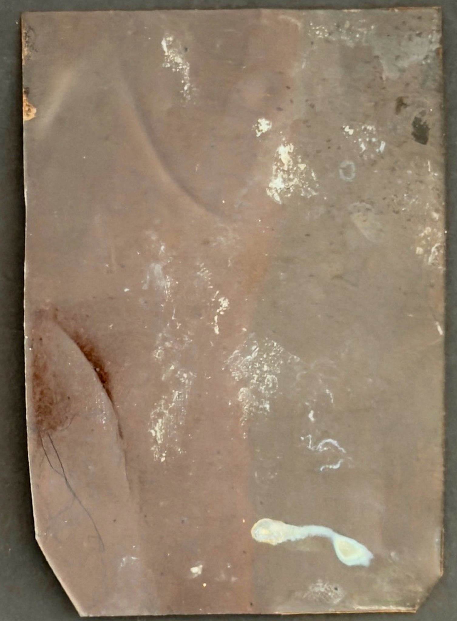 Antique Quarter Plate Tintype Victorian Child Standing Studio Table