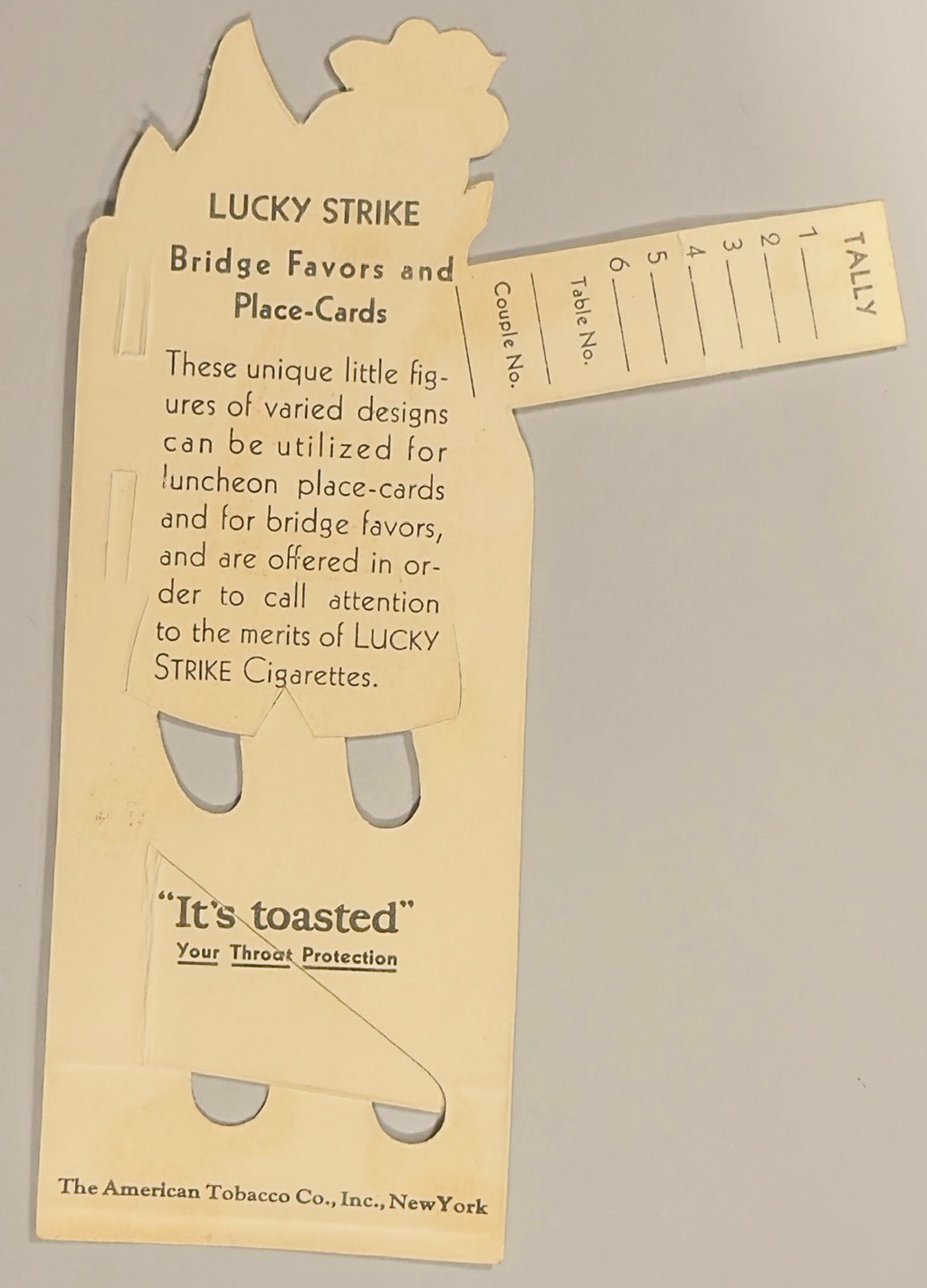 Vintage Lucky Strike Swiss Alpine Man Die Cut Easel Display 1930s (Pair)