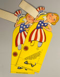 Vintage Lucky Strike Patriotic Miss America Die Cut Easel Display 1930s Advertising Collectible