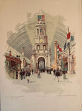 1893 Chicago World's Fair Art Supplement: Interior Electrical Building Lithograph 8x10