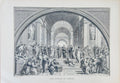 The School of Athens – 1894 Antique Engraving Print | Raphael Vatican Fresco