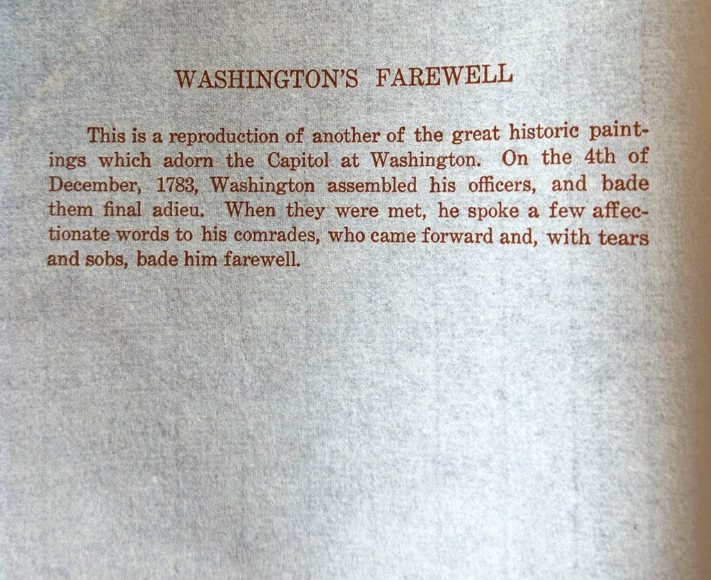 Washington’s Farewell to His Officers Antique Print – American Revolution Lithograph